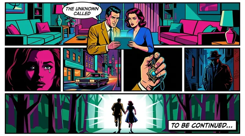 A moody, atmospheric image depicting the lasting cultural impact of The X-Files, with two figures in a forest looking up at a mysterious beam of light, symbolizing the search for truth. Filename: cultural-impact-of-the-x-files-bestie-ai.webp