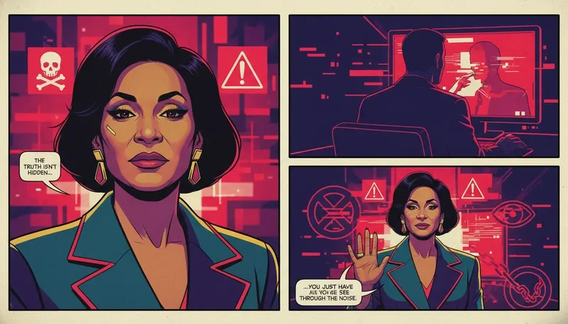 An artistic interpretation of the Doja Cat boyfriend controversy, showing a powerful woman seeing the relationship red flags and digital static surrounding a partner's silhouette. filename: doja-cat-boyfriend-red-flags-bestie-ai.webp