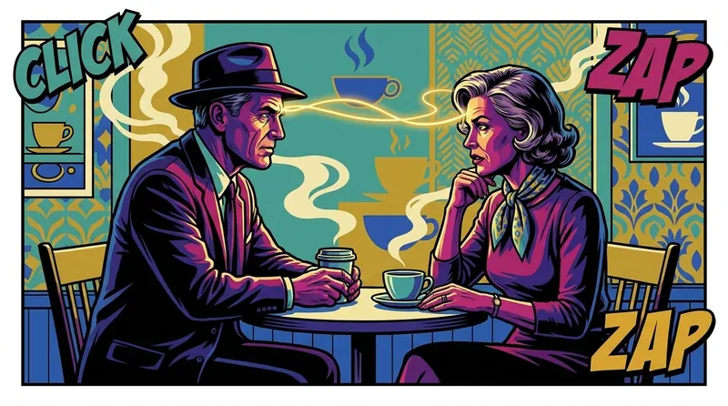 A couple engages in one of the key emotional intimacy exercises for couples, connecting deeply over coffee, which symbolizes the creation of a 'Love Map'. Filename: emotional-intimacy-exercises-for-couples-bestie-ai.webp