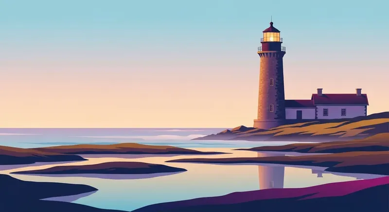 A lighthouse representing emotional resilience activities and inner stability against a misty coastal horizon, emotional-resilience-activities-bestie-ai.webp