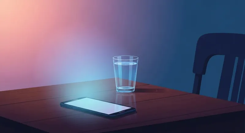 A glowing phone on a dark table illustrating the emotional void caused by friendship ghosting-bestie-ai.webp