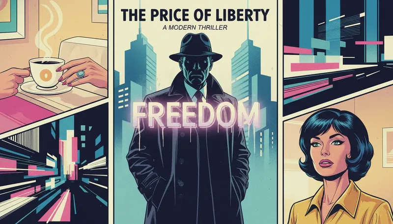 A conceptual scene exploring the struggle for perfectionism and creative control in a corporate world, inspired by George Michael-bestie-ai.webp