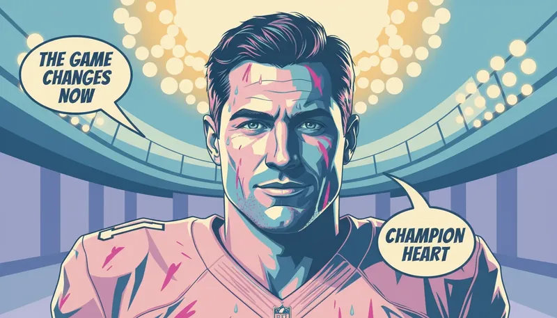 A dramatic visual representation of the halo effect in professional sports featuring a Jimmy Garoppolo-style athlete in a stadium-bestie-ai.webp