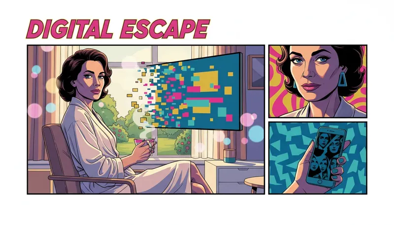 A woman practicing the 'post and ghost' method from our handling social media negativity guide to protect her peace. handling-social-media-negativity-guide-bestie-ai.webp