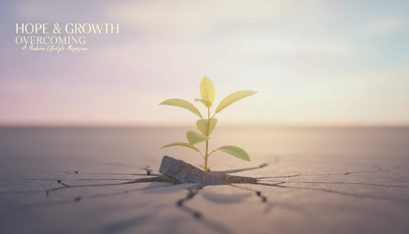 A visual metaphor for how to build psychological resilience, showing a determined sapling growing through cracked concrete, symbolizing strength and a growth mindset. how-to-build-psychological-resilience-bestie-ai.webp