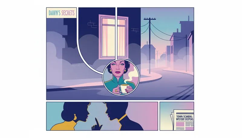 A peaceful small town street at dawn representing how to manage social stigma in high profile cases-bestie-ai.webp