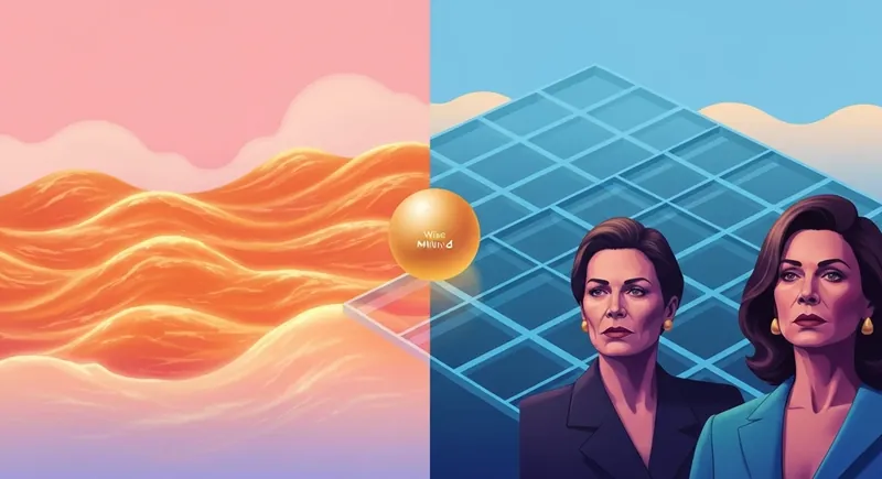 A visual representation of how to stay rational when emotionally overwhelmed showing the balance between emotion and logic-bestie-ai.webp