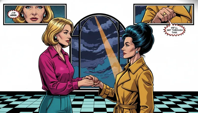 Two hands clasped in support, illustrating how to support a friend through family trauma with quiet presence and empathy. Filename: how-to-support-a-friend-through-family-trauma-bestie-ai.webp