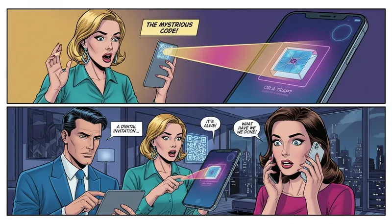 A conceptual image illustrating how to use Widgy QR codes to magically import a beautiful, glowing custom widget onto an iPhone home screen, representing creative community sharing. Filename: how-to-use-widgy-qr-codes-bestie-ai.webp