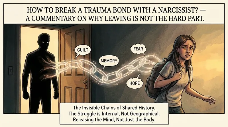 How to Break a Trauma Bond with a Narcissist? — A Commentary on Why Leaving Is Not the Hard Part