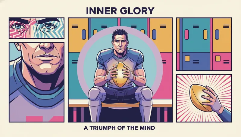 A football player reflecting on his career achievements, embodying the incentive theory of motivation-bestie-ai.webp