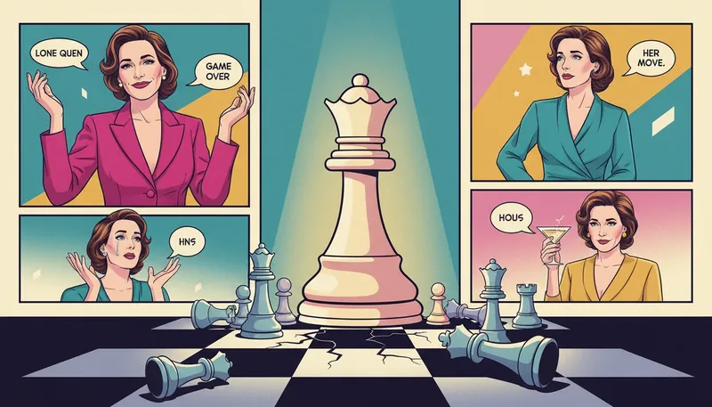 A symbolic representation of individual success vs team failure psychology showing a golden chess piece standing amidst fallen teammates, caleb-williams-bestie-ai.webp