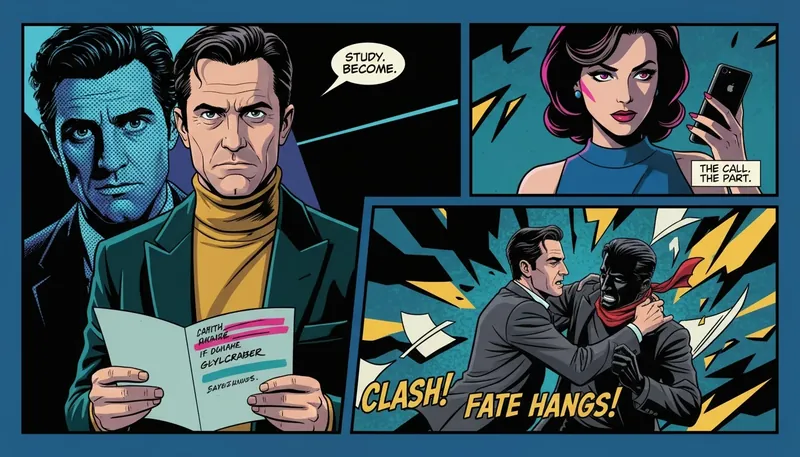 An aspiring actor studying a script, illustrating the deep focus required for Jake Gyllenhaal acting techniques. filename: jake-gyllenhaal-acting-techniques-bestie-ai.webp