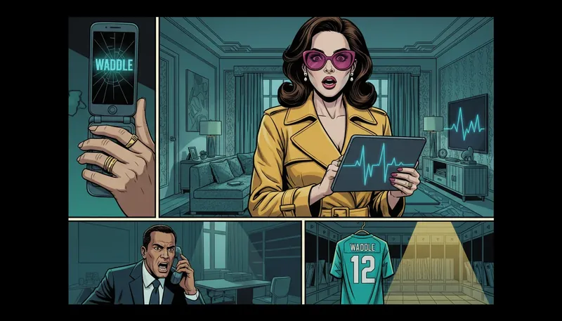 The jaylen waddle vs tyreek hill impact visualized as a solitary jersey in a spotlight representing the pressure of performance and human worth in sports-jaylen-waddle-vs-tyreek-hill-impact-bestie-ai.webp