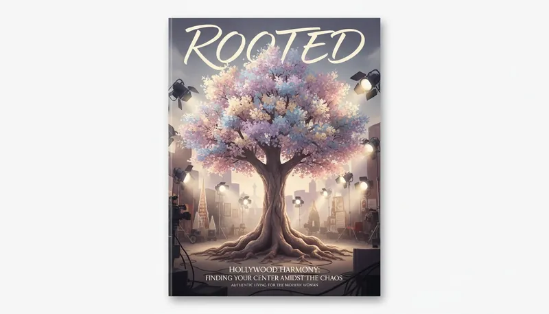An illustration of a tree with deep roots on a film set, symbolizing the strength and longevity of the Kirsten Dunst career timeline amidst Hollywood chaos. kirsten-dunst-career-timeline-bestie-ai.webp