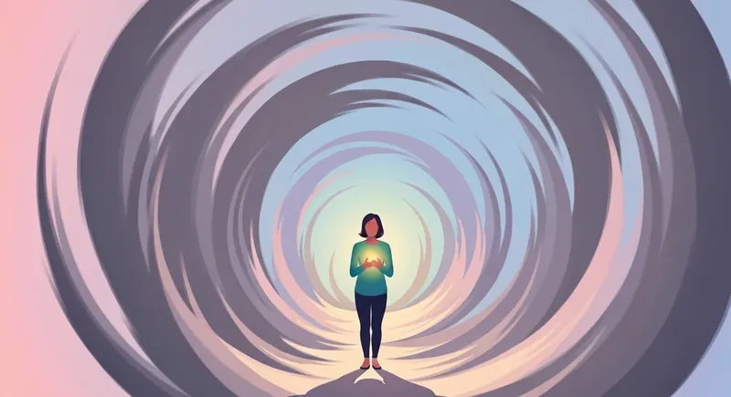 learning-to-tolerate-social-discomfort-bestie-ai.webp: A person finding inner peace and learning to tolerate social discomfort amidst external chaos.