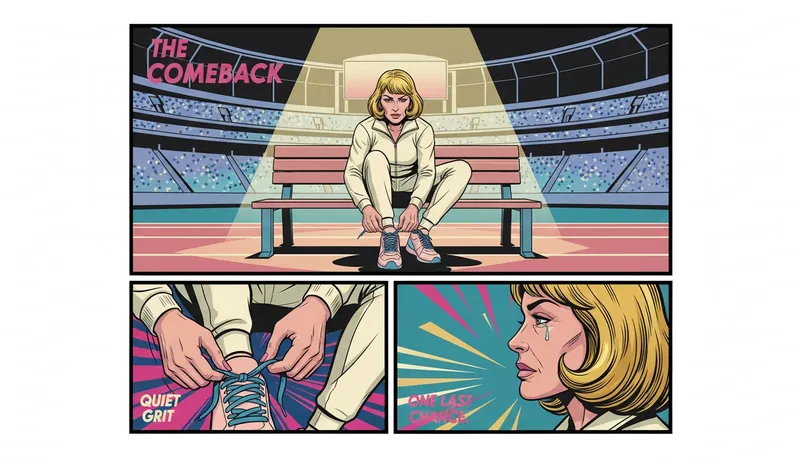 maintaining-motivation-during-failure-bestie-ai.webp - A lone figure finds focus in a darkened stadium, embodying the psychology of grit and maintaining motivation during failure.