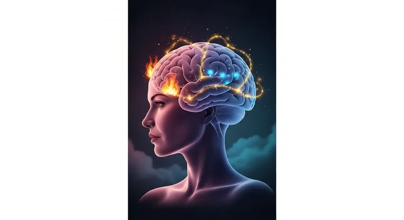 A visual representation of the neurobiology of emotion regulation showing the balance between the amygdala and prefrontal cortex-bestie-ai.webp