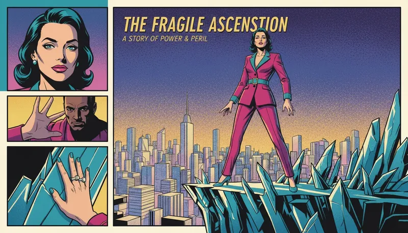 A woman navigating the psychological pressure of female leadership and pioneers while standing on a glass cliff-psychological-pressure-of-female-leadership-and-pioneers-bestie-ai.webp