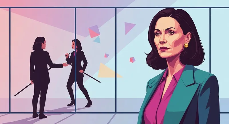 A professional woman overcoming her fear of confrontation at work through strategic communication and confidence. fear-of-confrontation-at-work-bestie-ai.webp