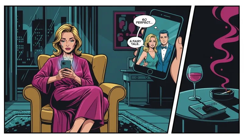 A person looking at their phone, contemplating the complex nature of parasocial relationships psychology after seeing news about a celebrity. filename: parasocial-relationships-psychology-bestie-ai.webp