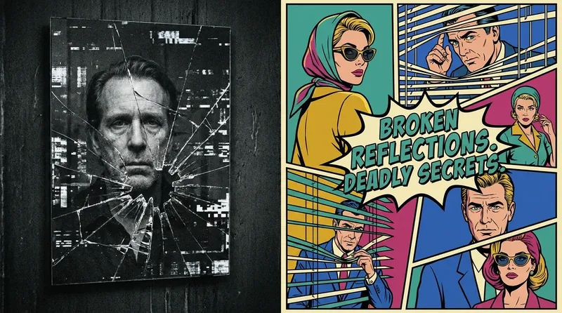 A fractured mirror reflecting a man's face, symbolizing the distorted truth about the Peter Greene final moments hoax reported in the media. peter-greene-final-moments-truth.webp