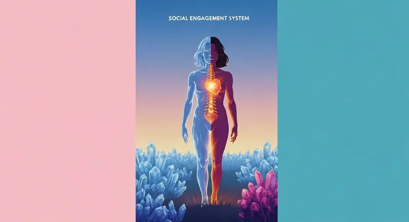 A visual representation of the polyvagal theory freeze response showing the transition from biological shutdown to emotional warmth and safety. polyvagal-theory-freeze-response-bestie-ai.webp
