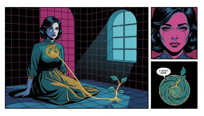 A woman experiencing pregnancy hormones and mood swings sits on a bathroom floor, symbolizing the physical discomfort and emotional detachment of the first trimester. pregnancy-hormones-and-mood-swings-bestie-ai.webp