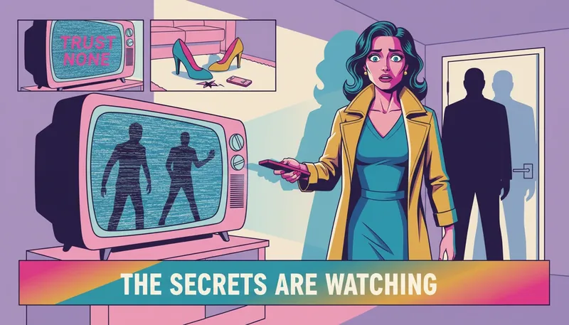 A haunting living room scene illustrating the psychological effects of horror movies through cinematic shadows and a glowing TV screen. psychological-effects-of-horror-movies-bestie-ai.webp