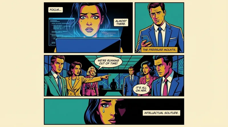 A woman's face illuminated by a screen, depicting the intense internal world that defines the psychology of claire danes characters. filename: psychology-of-claire-danes-characters-bestie-ai.webp