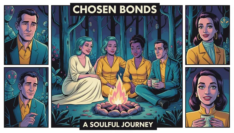 A group of diverse friends laughing together in a supportive community setting, illustrating the psychology of found families-bestie-ai.webp