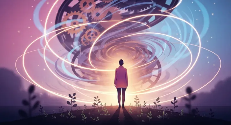 psychology-of-nervous-system-dysregulation-bestie-ai.webp: A metaphorical depiction of finding internal balance and safety amidst environmental chaos.