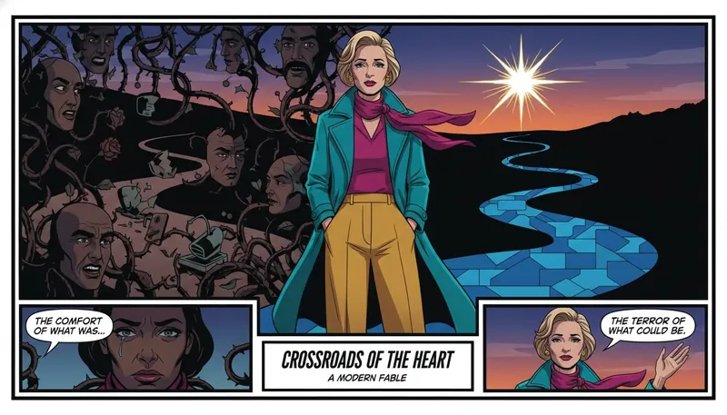 A person considers their path, illustrating the internal debate of a rebound relationship vs new relationship signs after a breakup. filename: rebound-relationship-vs-new-relationship-signs-bestie-ai.webp