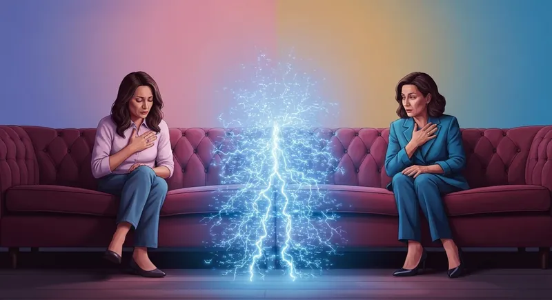 A visual representation of rejection sensitive dysphoria in relationships showing emotional tension between a couple-bestie-ai.webp