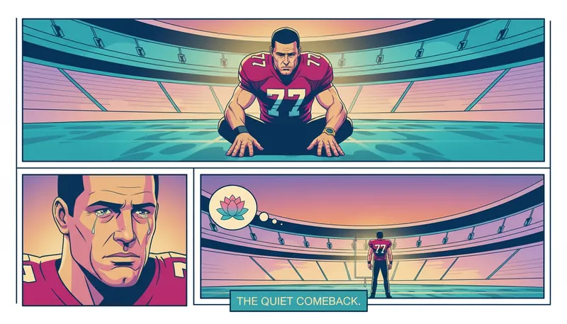 A lone athlete practicing resilience training and techniques on a quiet field, saquon-barkley-resilience-training-and-techniques-bestie-ai.webp