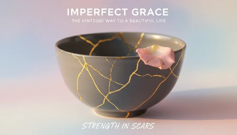 A beautiful kintsugi bowl with golden cracks, symbolizing the core difference in resilience vs toxic positivity, where healing and acknowledging flaws creates true strength. Filename: resilience-vs-toxic-positivity-bestie-ai.webp