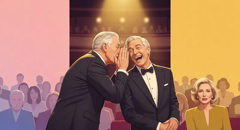 The secret chemistry of the Steve Martin and Martin Short comedy duo is captured on stage, showing their genuine friendship and comedic timing. steve-martin-and-martin-short-comedy-duo-chemistry-bestie-ai.webp