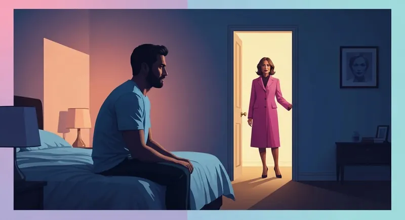 A man retreating into his thoughts illustrating stress causing emotional distance in a relationship-bestie-ai.webp