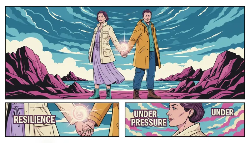 stress-management-in-relationships-bestie-ai.webp - A couple holding hands against a storm, illustrating the strength of stress management in relationships.
