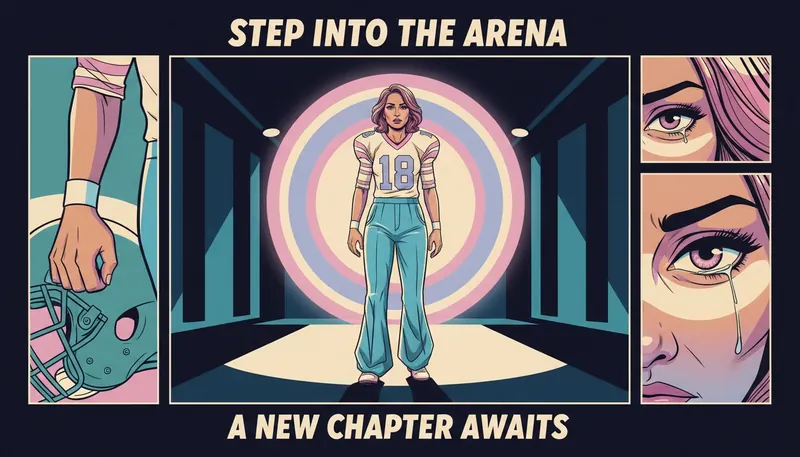 joshua-dobbs-coping-with-sudden-change-bestie-ai.webp depicting an athlete preparing for an unexpected life transition under intense pressure.