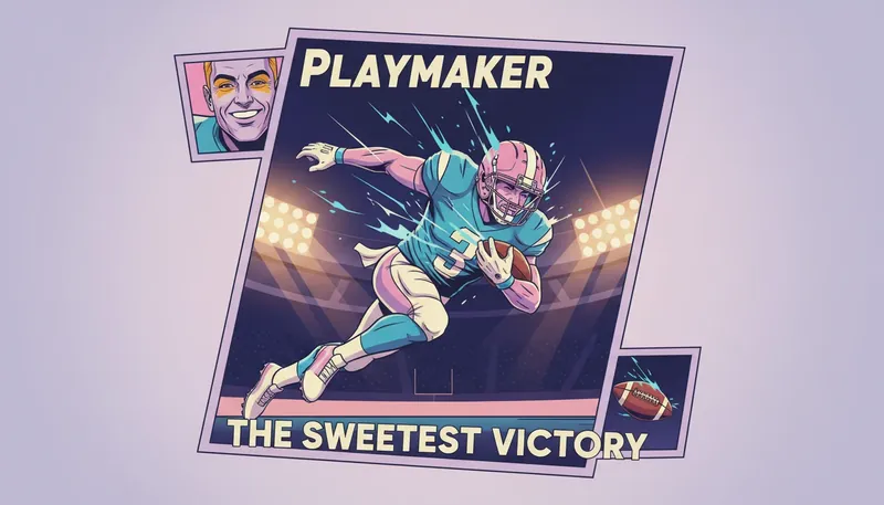 A cinematic shot of T.J. Edwards capturing the electric momentum of a first-play victory, tj-edwards-bestie-ai.webp