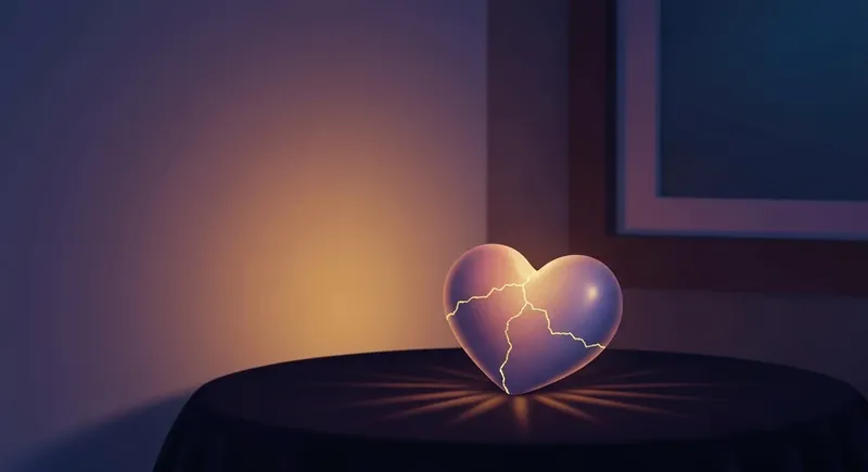 A glowing kintsugi heart representing the recovery process after what is an emotional breakdown-bestie-ai.webp