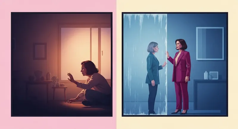 A person experiencing stonewalling in relationships standing behind a frozen glass barrier-bestie-ai.webp