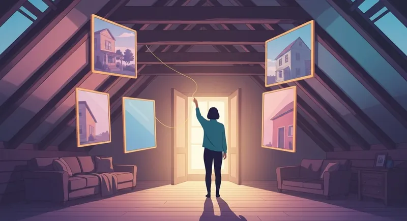 A person discovering unresolved childhood trauma signs through symbolic healing mirrors in a dimly lit room, unresolved-childhood-trauma-signs-bestie-ai.webp