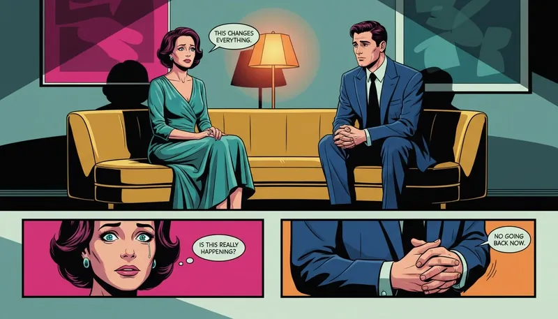 A couple sits thoughtfully on a sofa, illustrating the quiet moment before a conversation that defines what a boyfriend means in their relationship. what-defines-a-boyfriend-girlfriend-relationship-bestie-ai.webp