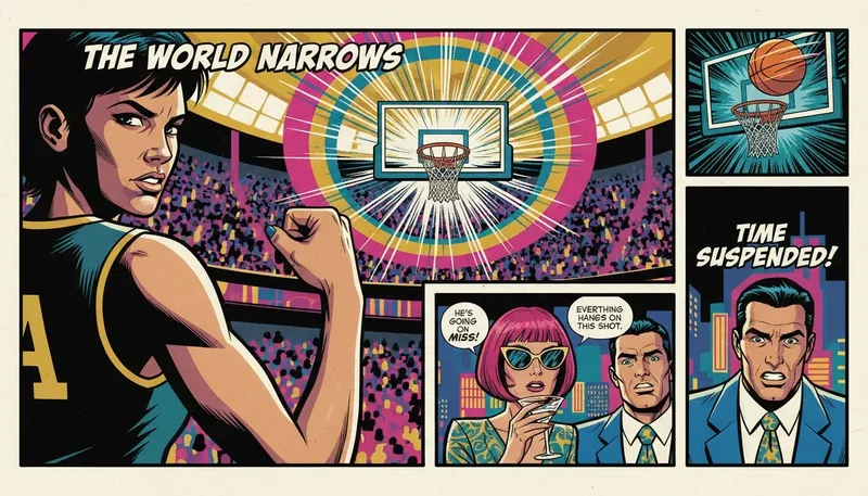 A focused athlete's perspective in a stadium, demonstrating the mental clarity of what makes an athlete clutch in high-pressure moments. Filename: what-makes-an-athlete-clutch-bestie-ai.webp