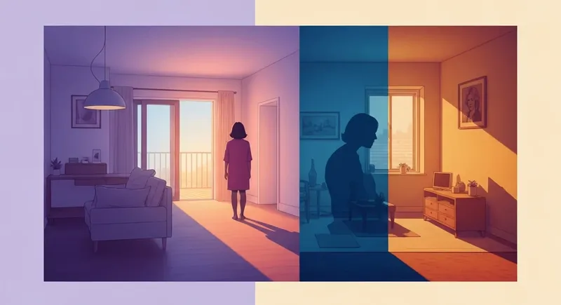 A person standing in the present while their shadow reflects why ptsd feels like it's happening now-why-ptsd-feels-like-its-happening-now-bestie-ai.webp